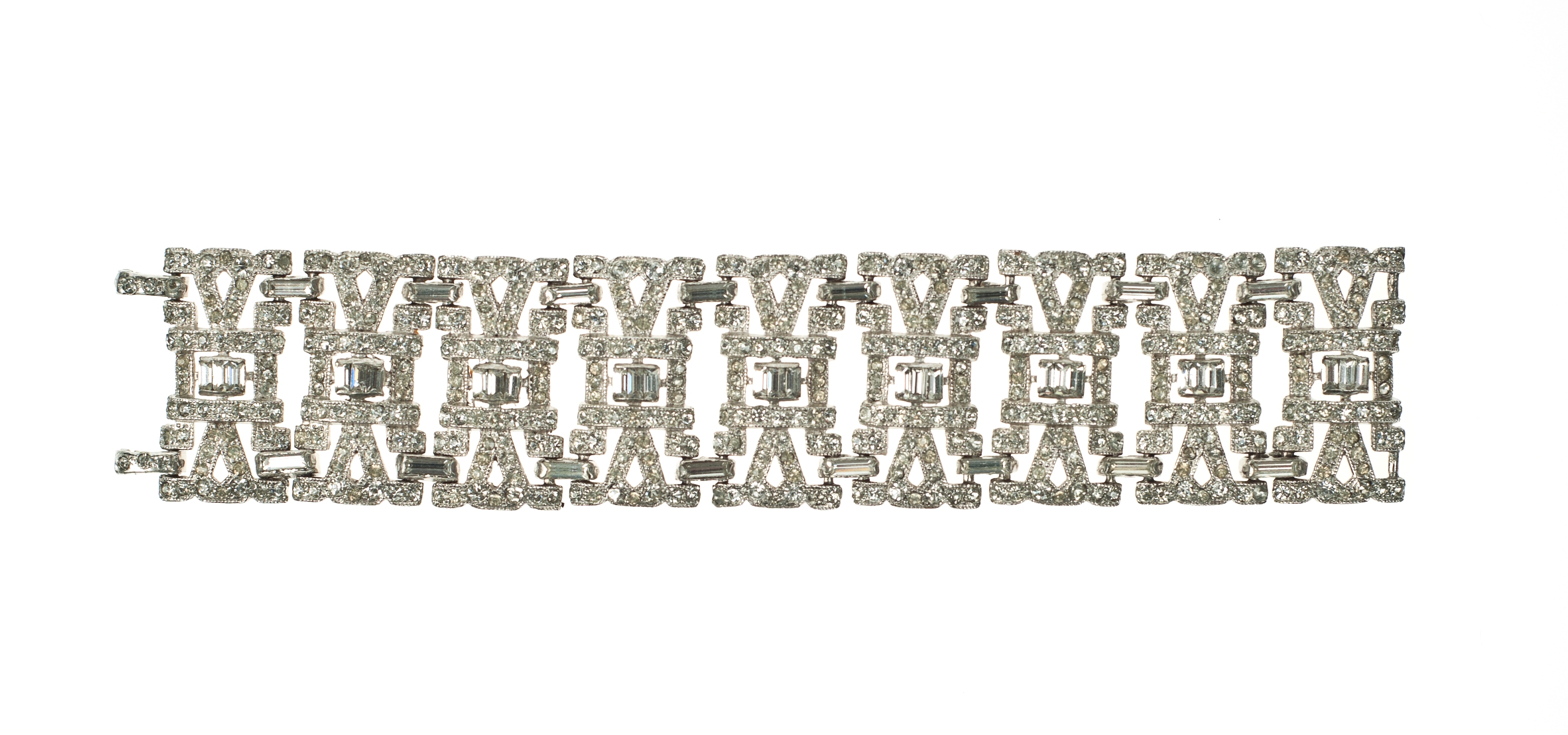 Vintage Luxe Wide Art Deco Bracelet Passionate About Vintage
